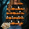 thumbnail image 2 of Towmus Halloween Sweatshirt for Women Casual Crewneck Long Sleeve Graphic Womens Sweatshirts, 2 of 5