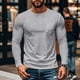 thumbnail image 1 of pstuiky camisa de manga larga para hombre, Camisas casuales de color liso con botones y bolsillos para hombre, de manga larga y cuello redondo camisetas de hombre xl, 1 of 6