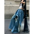 thumbnail image 6 of Autumn Winter False-two-piece Slim Flare Pants, 6 of 7