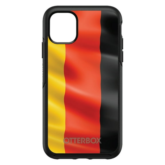 DistinctInk OtterBox Symmetry Custom Case for Apple iPhone 15 (6.1" Screen) - Germany Waving Flag - Slim Profile Design