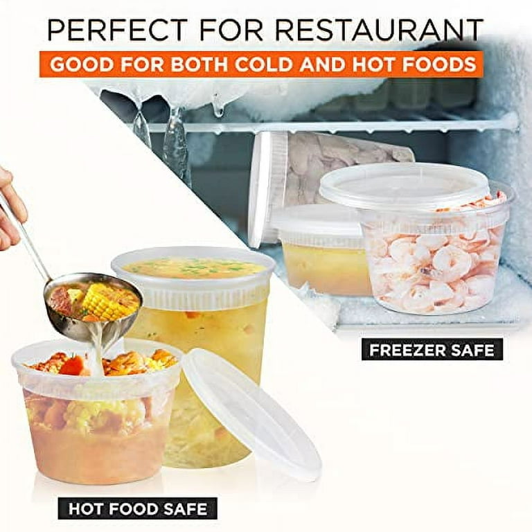 Freezer Soup Food Storage Containers With Screw On lids [32 Oz - 10 Pack]  Reusable Plastic Food Freezer Safe Container, leak proof, Airtight,  Stackable, Microwave, BPA Free : Home & Kitchen 