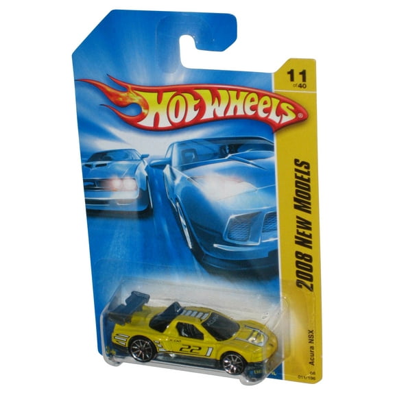 Hot Wheels 2008 New Models 11/40 Yellow Acura NSX Car 011/196