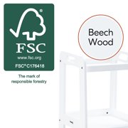hauck Learn N Explore Montessori Toddler Tower, Wooden Kitchen Stool for Kids, White