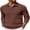 Brown, variant on Mens Knit Polo Shirts Long Sleeve Casual Polo Sweaters Shirt Waffle Textured Collared Sweater
