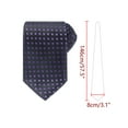 thumbnail image 2 of CORBATA DE PUNTOS PARA HOMBRE INSPIRE CHIC, CORBATA AUTOATADA DE 3.1" DE ANCHO, CORBATA DE SATÉN PARA BODA, CLÁSICA AZUL MARINO CON PUNTOS ROJOS, TALLA ÚNICA, 2 of 4