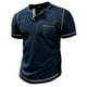thumbnail image 1 of pstuiky camisetas para hombre, Camiseta de manga corta para hombre, estilo informal, lisa, con cuello vuelto, botones y blusa ropa de hombre l, 1 of 5