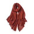 thumbnail image 3 of Lumtrix Vintage Scarf Fringed Edges Lightweight Breathable Wrap Sheer Daily Outdoor Shawls Red One Size, 3 of 7