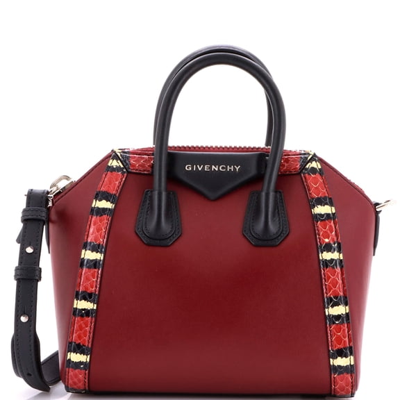 Pre-Owned Antigona Bag Leather with Snakeskin Mini By Rebag