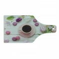 thumbnail image 1 of Coffee Cutting Board, Top View Photo of Cup with Macaroons and Fresh Tulip Flowers, Decorative Tempered Glass Cutting and Serving Board, in 3 Sizes, by Ambesonne, 1 of 2