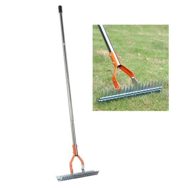 Thatch Rake,15 Inch Wide Garden Dethatcher Lawn Rakes for Cleaning Dead ...