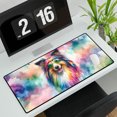 thumbnail image 3 of Hippie Shetland Sheepdog Portrait Watercolor Tie-Dye Vintage Styles Desk Mat Full Keyboard Mouse Pad Sheltie Dog Lover Gifts Large Mousepad - 00014, 3 of 5