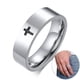 thumbnail image 3 of Anillo de cruz de acero inoxidable de 6 mm con oración cristiana de Jesucristo para hombres y mujeres, 3 of 4