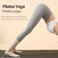 thumbnail image 3 of Calcetines de yoga de tubo largo de otoño e invierno, antideslizantes, calcetines de pilates profesionales para mujer en la parte inferior de bucle de tubo de algodón absorbente de sudor, 3 of 6