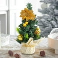 thumbnail image 4 of Mini Christmas Tree, Christmas Ornament Crafts, Artificial Xmas Tree, Decorative Gold, 4 of 9