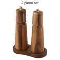 thumbnail image 3 of Wooden Salt Pepper Grinder Set Manual Spice Mill Adjustable W/Tray Coarseness, 3 of 12
