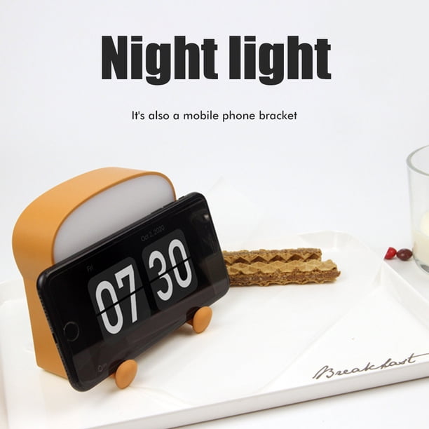 Lámpara de Noche ANGGREK Tostada LED Recargable Portátil de Silicona Dormitorio