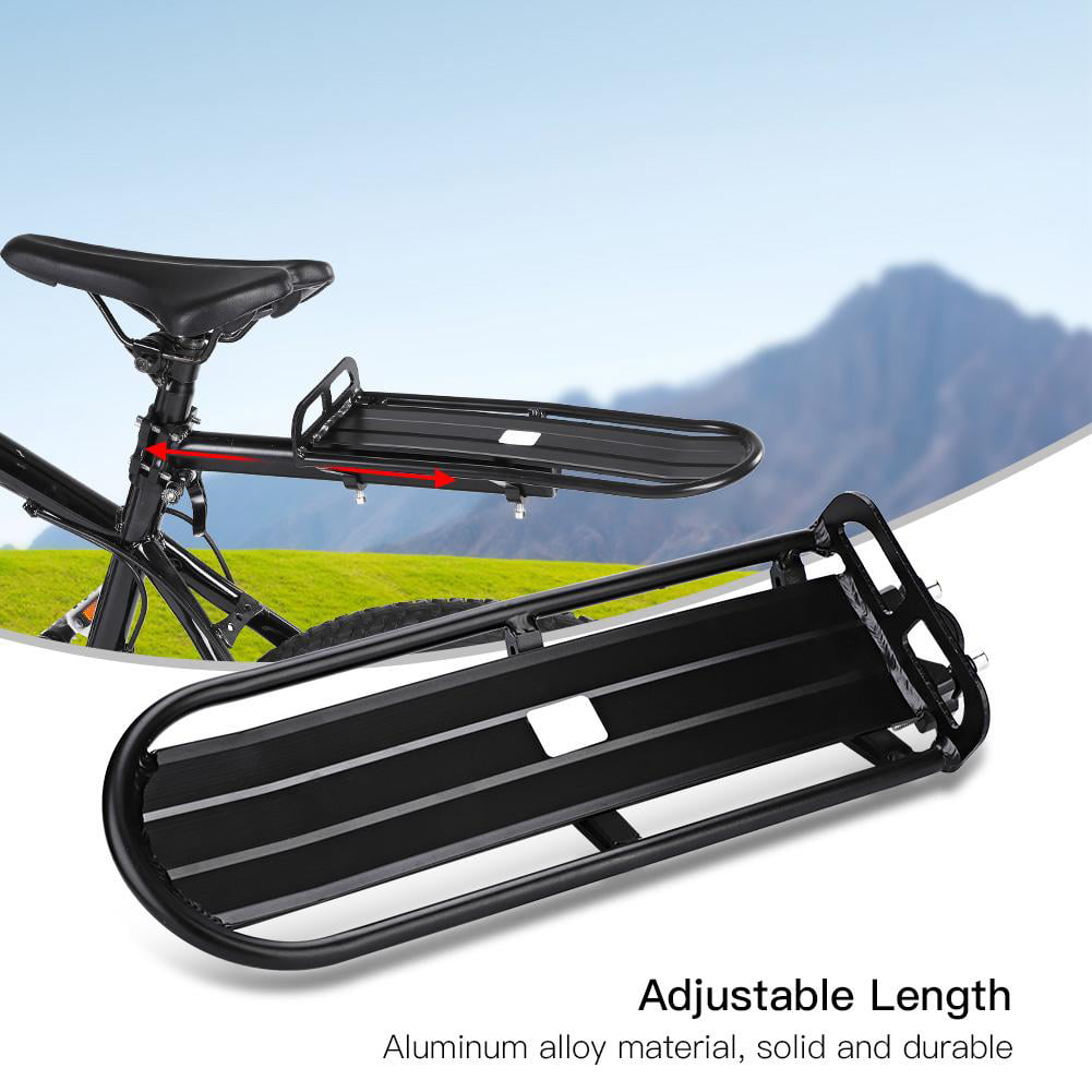 Black Bicycle Rear Seat Luggage Shelf Mountain Bike Aluminum Frame Holder RackAF 