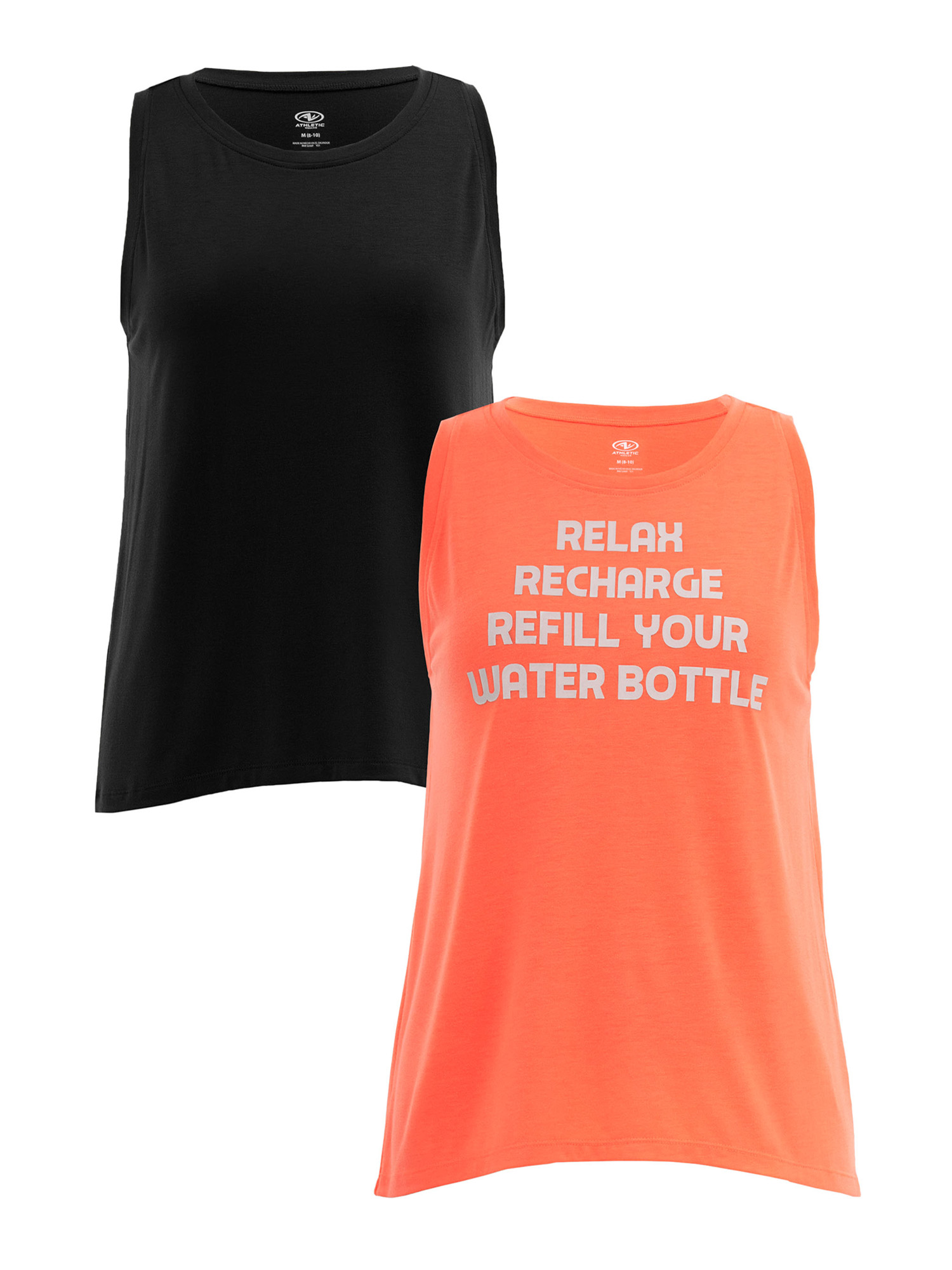 Athletic Works Women's Graphic Tank Bundle, 2Pack