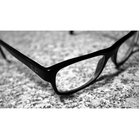 LAMINATED POSTER Glasses Close Black And White Ray Ban Poster Print 24 x 36