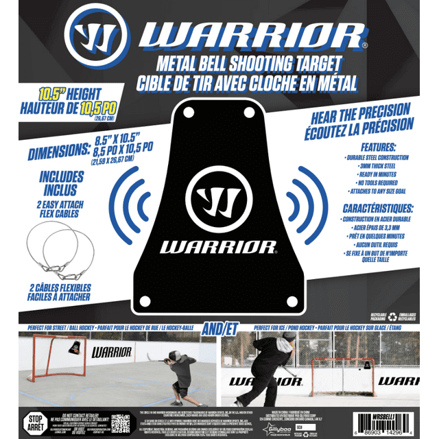 Warrior 10.5" Hockey Shooting Target - Metal Bell Shape