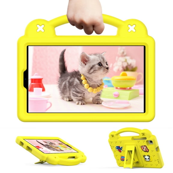 Nalacover Samsung Tab A7 Lite T220 Case, Galaxy Tab A 8.0 T290 Case, Shockproof Light Wight Handle Kickstand Case for Kids, Yellow