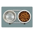 thumbnail image 1 of Dusty Blue Pet Mat for Food and Water, Damask Inspired Orient Flourishing Details, Non-Slip Rubber Mat for Dogs and Cats, 18" X 12", by Ambesonne, 1 of 2