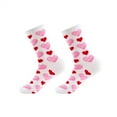 thumbnail image 2 of Women's Valentine's Mid Length Knitted Socks for Men Heart Print Crew Socks Multicolor Free Size, 2 of 5