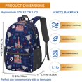 thumbnail image 3 of Soccer and Trophy Blue Pattern 17" School Backpacks for Teens,Waterproof Oxford Fabric,S-Shape Padded Straps for School,Travel,Hiking,Camping, 3 of 6