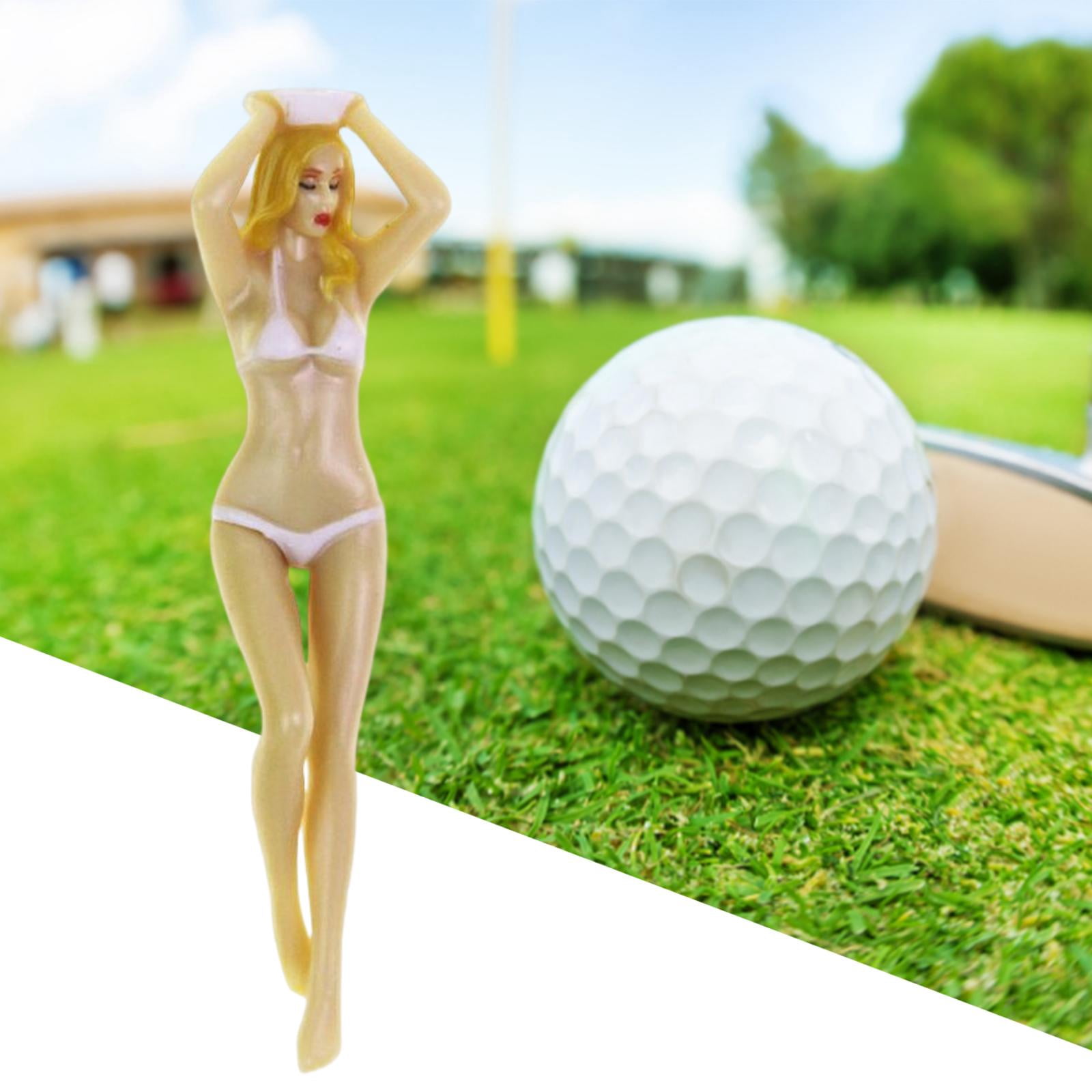 Baoblaze 6xNovelty Golf Tees Lady Bachelor Party Golf Accessories White