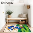 thumbnail image 3 of ODIKA 5'x7' Machine Washable Non-Slip Area Rug, Speedy Adventurer Racing Through Vibrant Landscapes Non Slip High Traffic Rug with Pad, Blue, 700076, 3 of 8