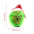 Clearance ! Grinch Christmas Decorations Thief Green Furry Latex Mask ...