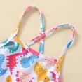 thumbnail image 4 of ASFGIMUJ Toddler Swimsuit Girl Summer Bowknot Cartoon Dinosaur Prints Swimwear Bikini Set Baby Girl Bathing Suit,2 Piece,Size 110, 4 of 7