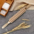 thumbnail image 6 of Topumt Embossing Rolling Pin, Wooden Laser Engraved Embossed Printing Rolling Pin DIY Tool for Homemade or Christmas Cookies, 6 of 6