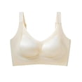 thumbnail image 2 of Ovbmpzd Wireless Everyday Seamless Bras for Women Beige Full Coverage Underwear Bras Comfy Breathable T-Shirts Bras Plus Size,M, 2 of 5