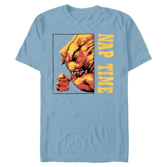 Star Wars The Mandalorian Grogu & Rancor Nap Time - Short Sleeve Blended T-Shirt for Adults - Customized-Ocean Blue