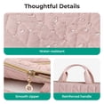 thumbnail image 6 of BAGSMART 15.6"-16" Laptop Shoulder Bag Laptop Sleeve Case Compatible with MacBook Pro, HP, Dell, Acer Aspire, Asus Notebook, Shockproof Soft Padded Zipper Cover Carrying Computer Bag, Quilted Pink, 6 of 8