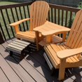 thumbnail image 4 of Amish-Made Recycled Poly Outdoor Footstool with Stainless Steel Hardware (Black), 4 of 5