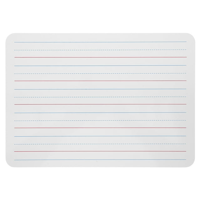 Reusable Double-Sided Writing Board for Kids with Lined and Blank Side Portable Dry Erase
