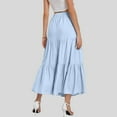 thumbnail image 4 of Zshosam Womens Midi Length Skirt Casual Flowy A Line Skirts with Pockets(Light Blue,XXL), 4 of 6