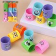 thumbnail image 3 of 12 piezas/bolsa 3,2*3,5 cm Mini anillo de círculo de arcoíris de emoji mágico colorido resorte grande juguete de bobina de plástico arcoíris mágico resorte flexible, 3 of 5