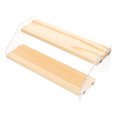thumbnail image 5 of 1 PC Clear acrílico y exhibición de madera de madera soporte de pantalla duradera para organizador, 5 of 5