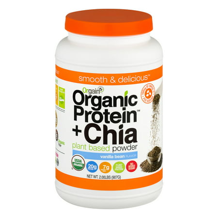Orgain protéines organiques + Chia plante à base de poudre de vanille Bean, 2,0 LB
