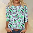 thumbnail image 2 of Women's Tops Womens Shirts Spring Trendy Womens 3/4 Sleeve Tops and Blouses Women's Blouses Work Spring My Reorder List Gifts, 2 of 4