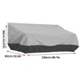 thumbnail image 4 of Cubierta de sofá para varias personas al aire libre A prueba de lluvia Hogar Recubierto de plata Tela Oxford Patio delantero Cubiertas de banco Accesorios para muebles exteriores Tipo 2 Gris Negro Speravity  HA010209-04B, 4 of 6