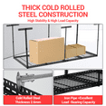 thumbnail image 4 of 4x6 / 4x8 Overhead Garage Storage Rack, Heavy Duty Metal Ceiling Shelving – Adjustable Organization System, 330 lbs / 660 lbs Capacity – Easy Install, Space-Saving – Black, 4 of 8