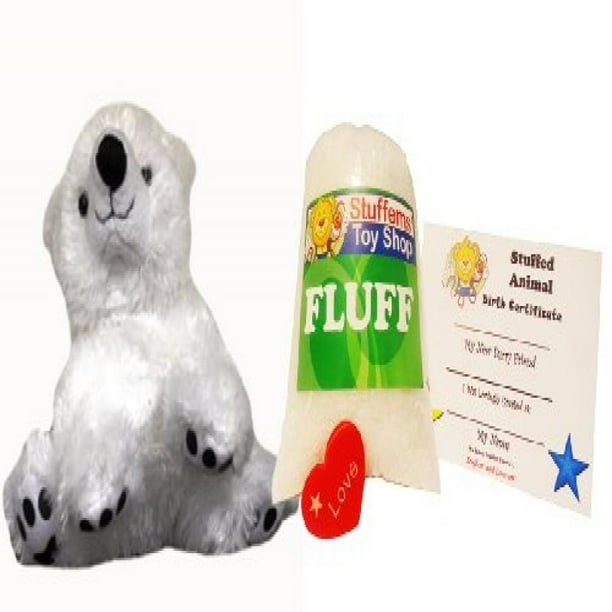 Make Your Own Stuffed Animal Mini 8 Inch Soft Polar Bear Teddy Kit - No Sewing Required