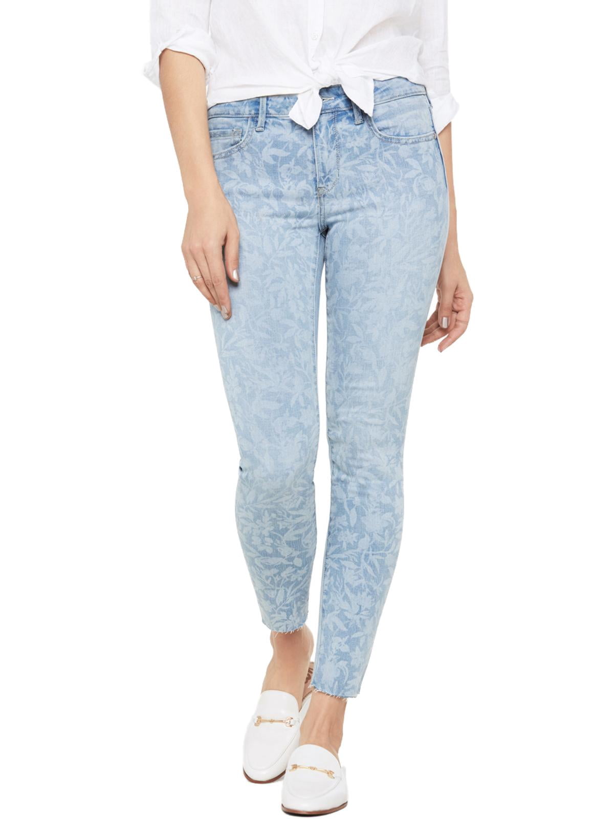 Kitten Mid-Rise Printed Skinny Jeans 