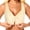 Beige- 54/125, variant on Front Closure Bra No Underwire, Comfy Padded Bralette for Women, Full Coverage Support Bra, Under Bust 37-39 in