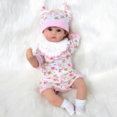 JRLCGYP 16-Inch Realistic Reborn Baby Doll Girl -Realistic Newborn Soft Vinyl Baby Dolls with Toy, Lifelike Doll Gift Set for Kids 3 