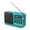 Blue, variant on Portable AM FM Radio with Bluetooth 5.0, TF Card and USB Music Player, Rechargeable Wireless Speaker with LED Display, Flashlight and Headphone Jack